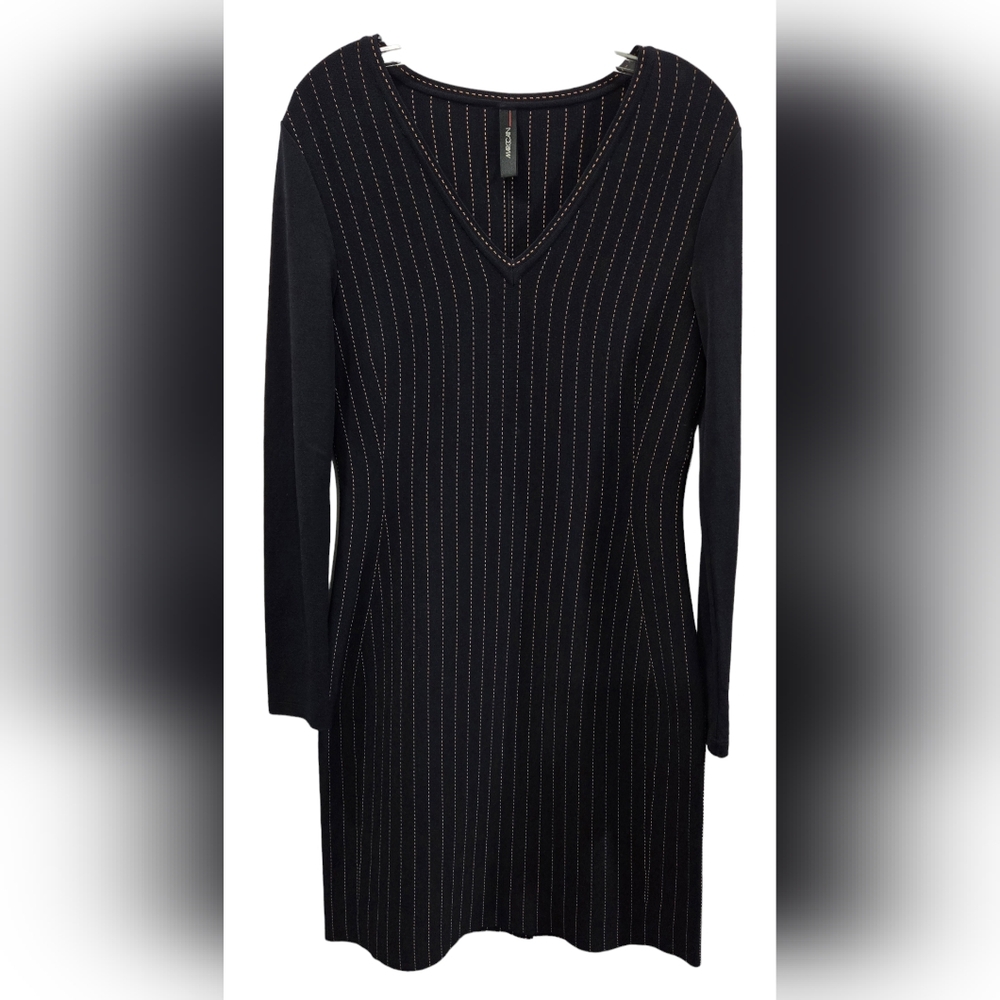 Marc Cain Black and White Striped Midi Dress - Picture 8 of 12